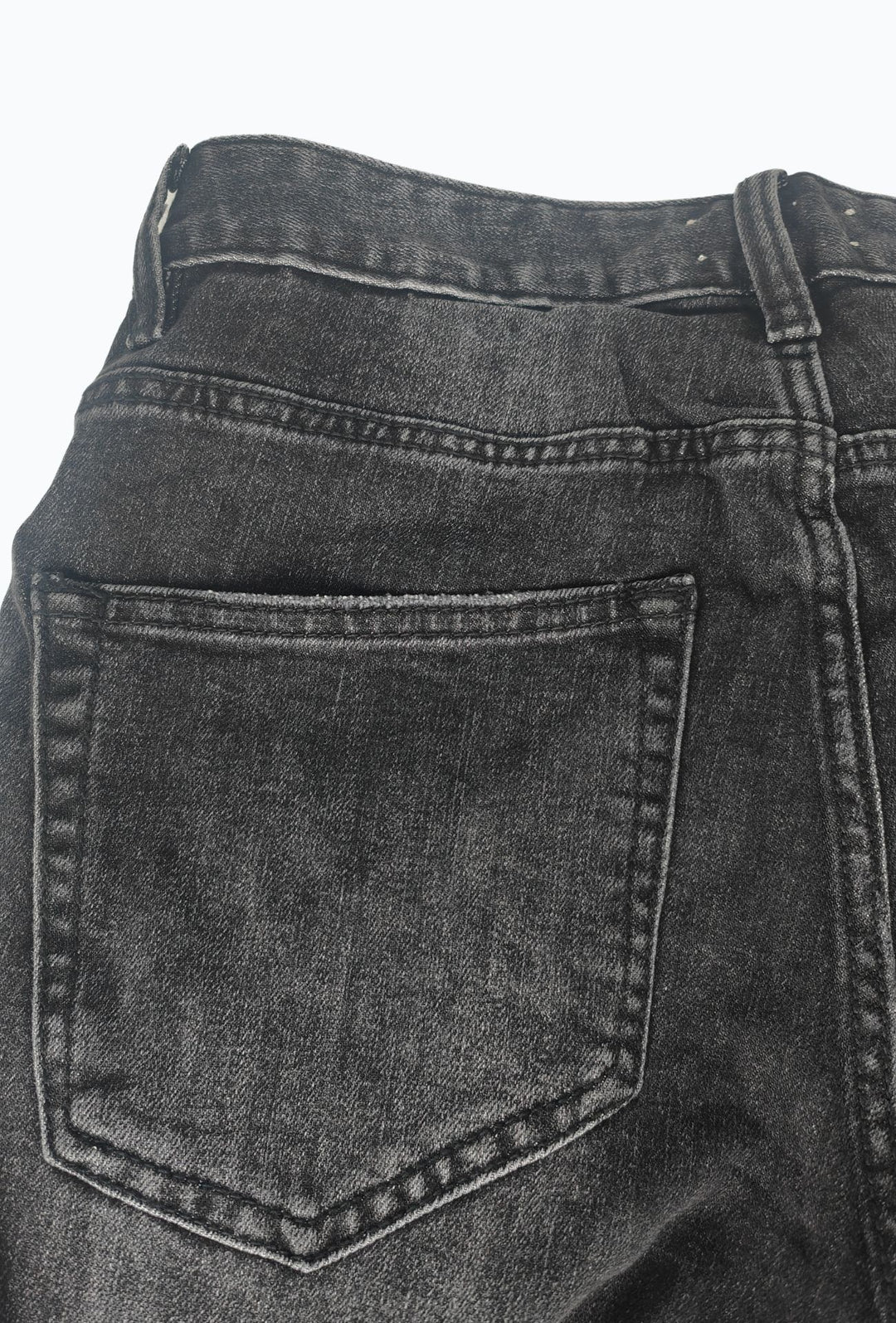 Jeans Uomo effetto slavato 5 Tasche- NERO