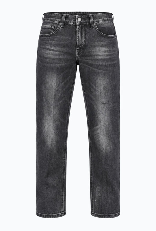 Jeans Uomo effetto slavato 5 Tasche- NERO