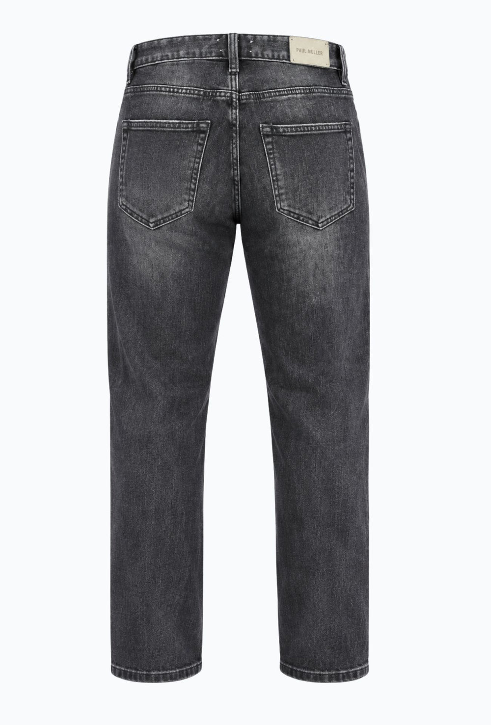 Jeans Uomo effetto slavato 5 Tasche- NERO
