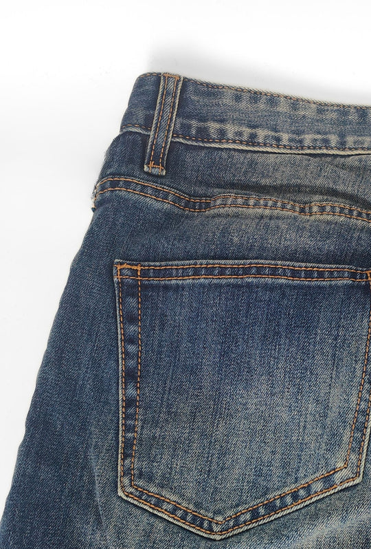 Jeans uomo 5  tasche lavaggio vintage  Regular Fit- BLU DENIM