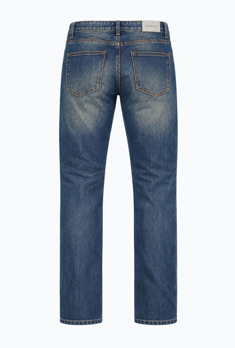 Jeans uomo 5  tasche lavaggio vintage  Regular Fit- BLU DENIM