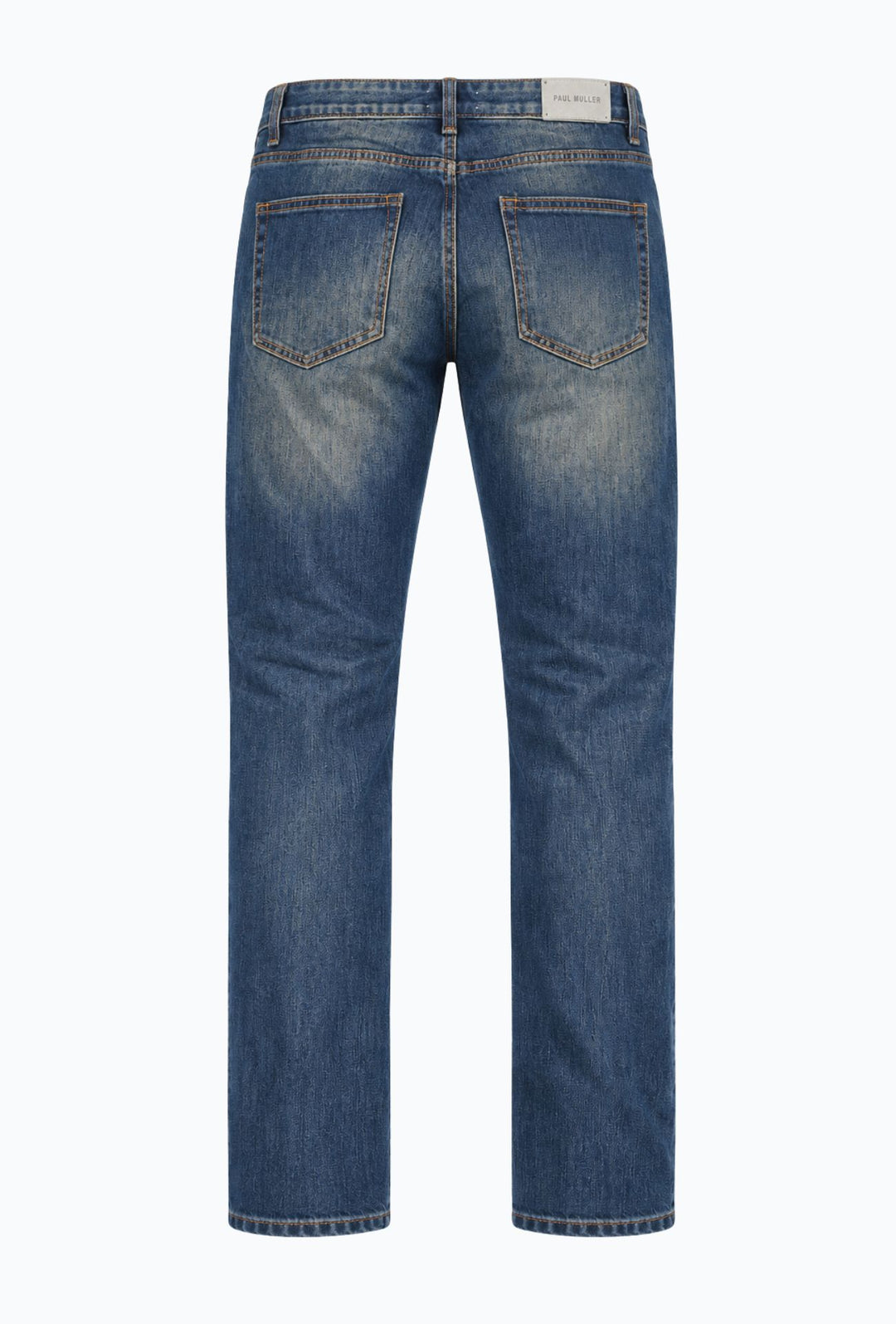 Jeans uomo 5  tasche lavaggio vintage  Regular Fit- BLU DENIM