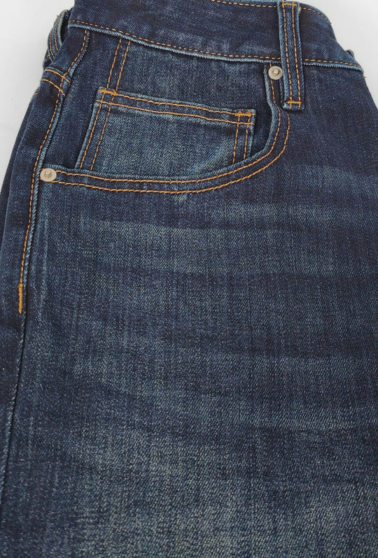 Jeans Uomo Regular Fit Effetto Sfumato DRESSERD 5 tasche – LAVAGGIO BLU SCURO
