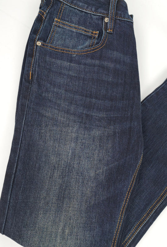 Jeans Uomo Regular Fit Effetto Sfumato DRESSERD 5 tasche – LAVAGGIO BLU SCURO