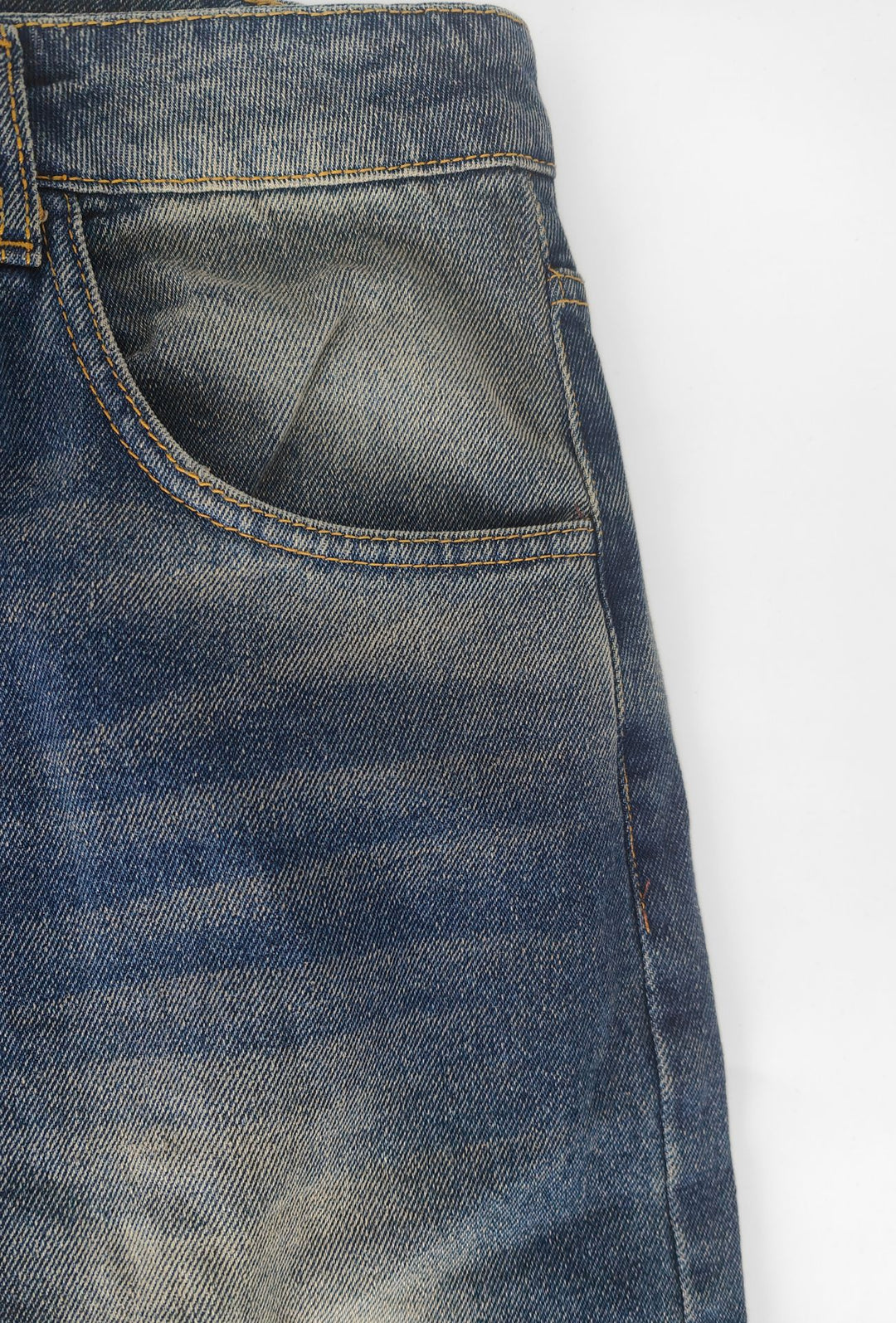 Jeans uomo baggy con lavaggio effetto vintage Vestibilità Over- BLU DENIM