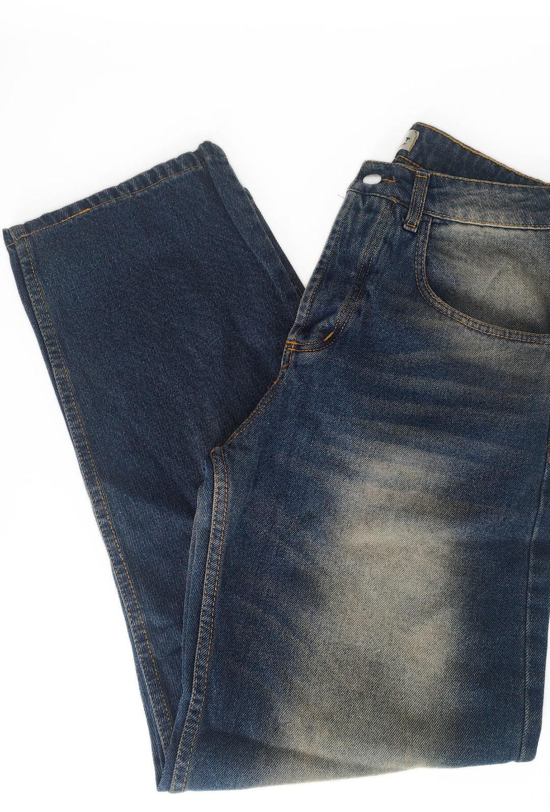 Jeans uomo baggy con lavaggio effetto vintage Vestibilità Over- BLU DENIM