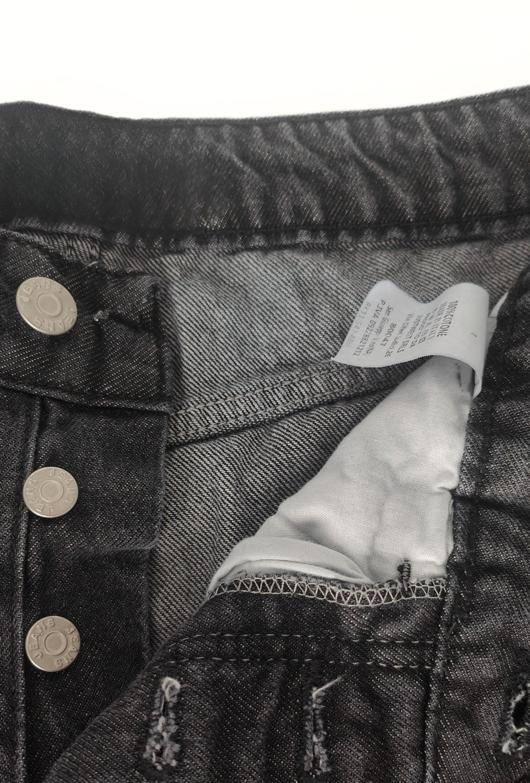 Jeans uomo baggy Effetto Slavato Vestibilità Over- GRIGIO ANTRACITE