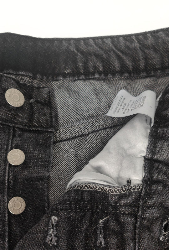 Jeans uomo baggy Effetto Slavato Vestibilità Over- GRIGIO ANTRACITE