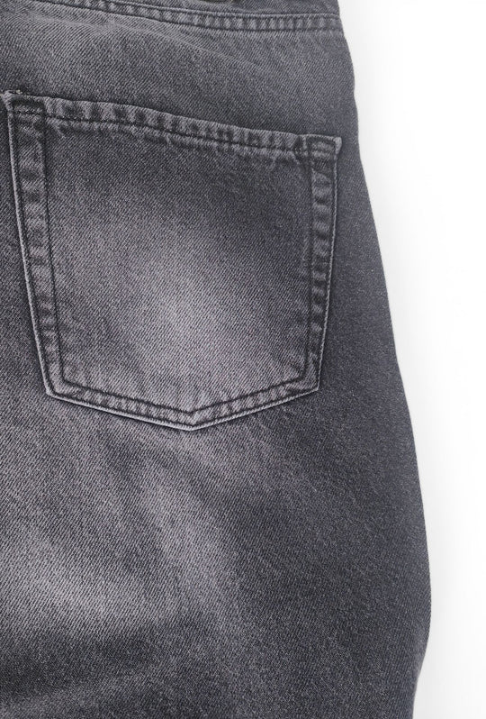 Jeans uomo baggy Effetto Slavato Vestibilità Over- GRIGIO ANTRACITE