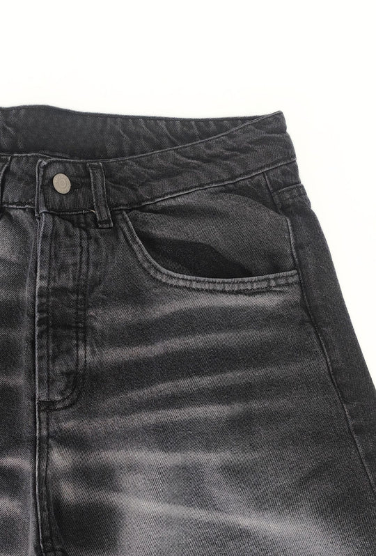 Jeans uomo baggy Effetto Slavato Vestibilità Over- GRIGIO ANTRACITE