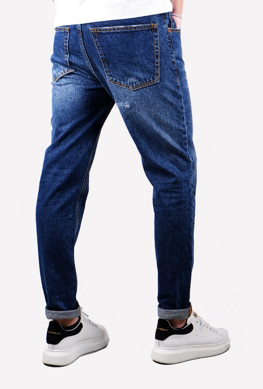 Jeans uomo tela fissa pantalone con strappi cropped Dresserd