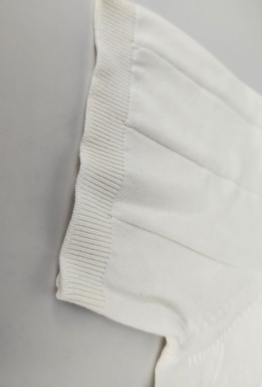 Polo uomo in crepe di cotone Dresserd a maglia - BIANCO