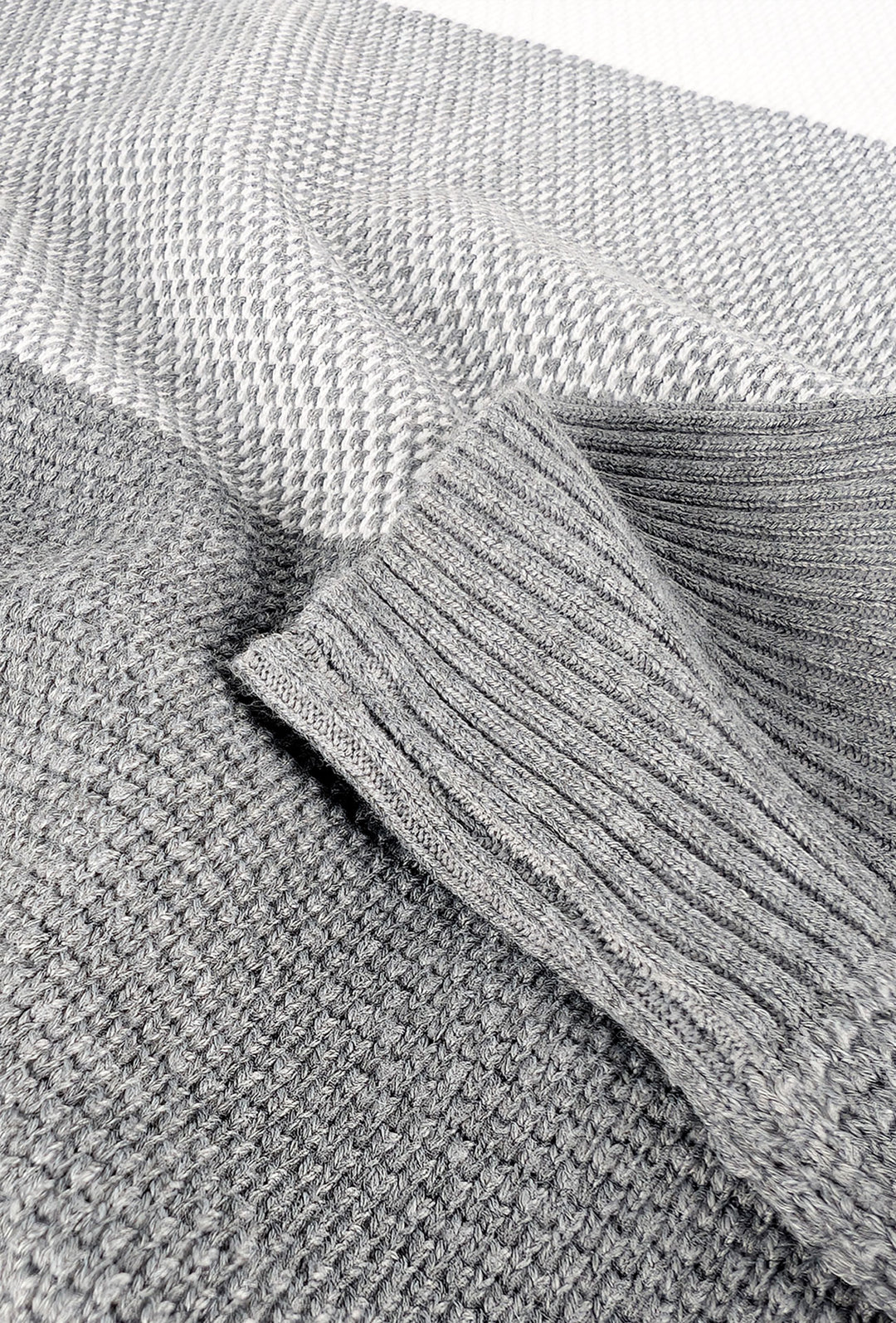 Maglione uomo girocollo Trama lavorata, semi slim fit - GRIGIO