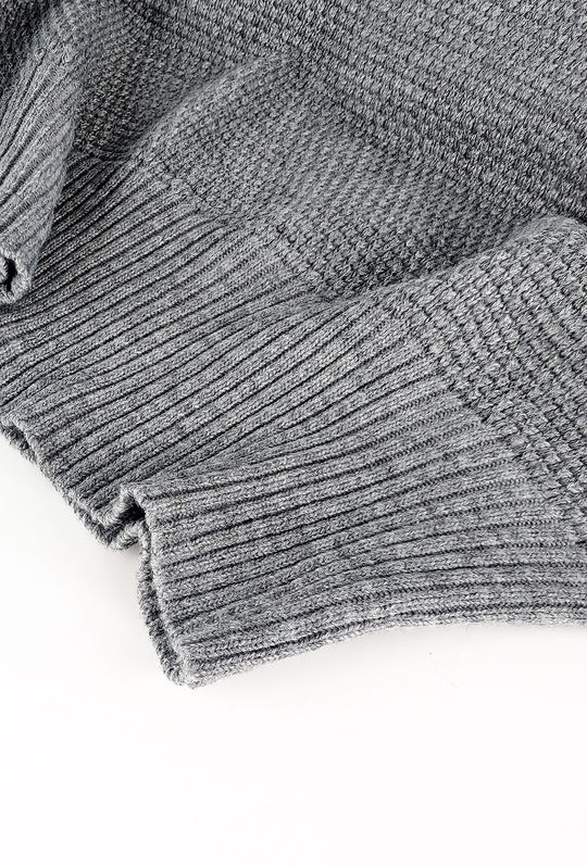 Maglione uomo girocollo Trama lavorata, semi slim fit - GRIGIO