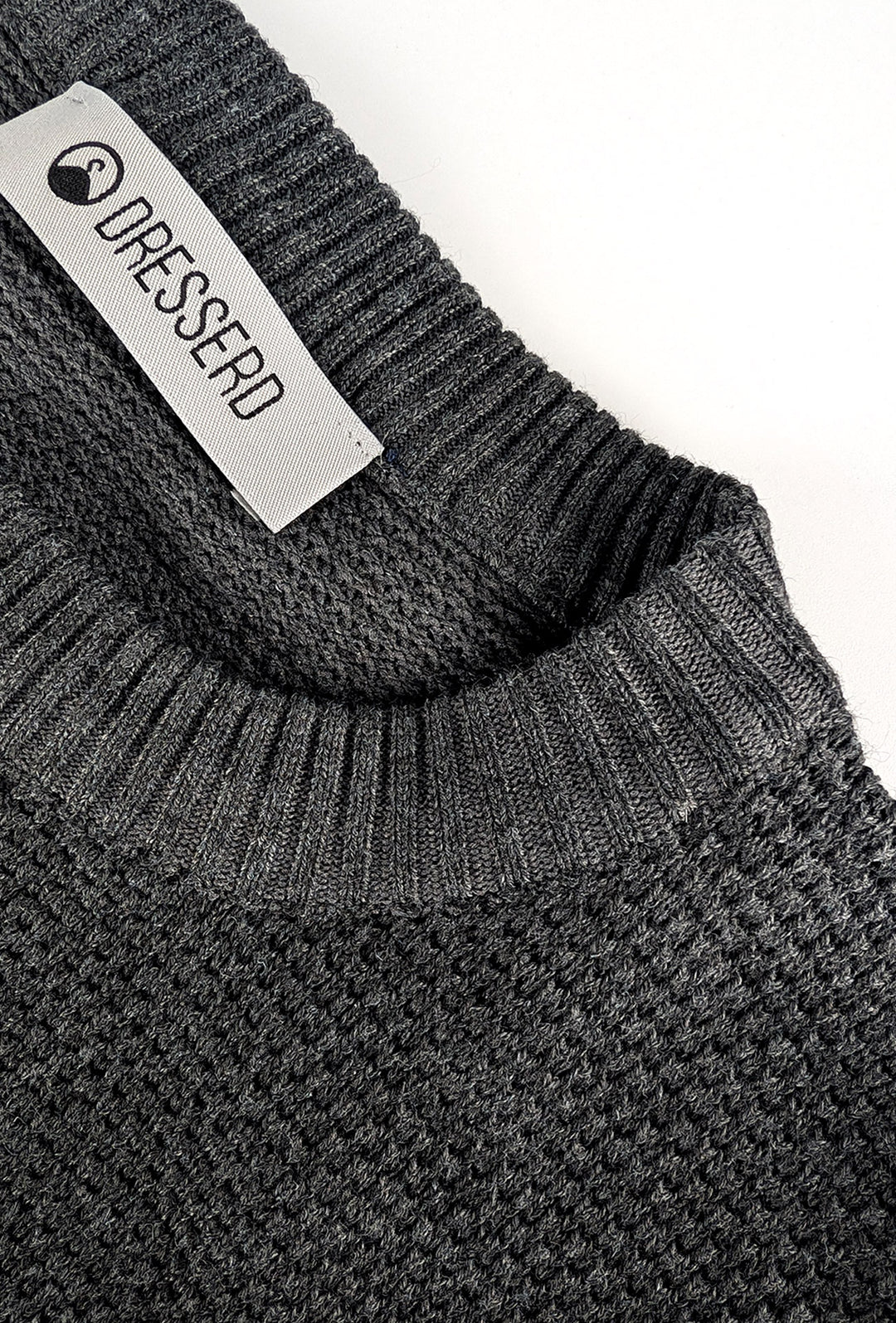 Maglione uomo girocollo Trama lavorata, semi slim fit - NERO