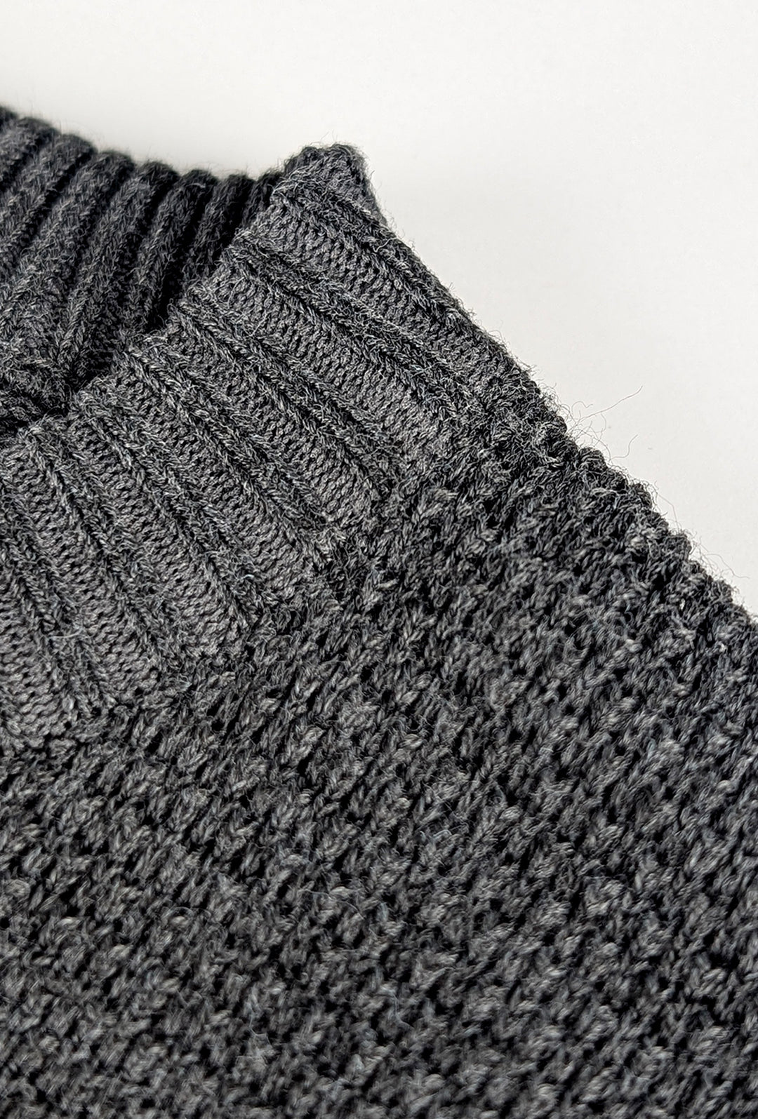 Maglione uomo girocollo Trama lavorata, semi slim fit - NERO