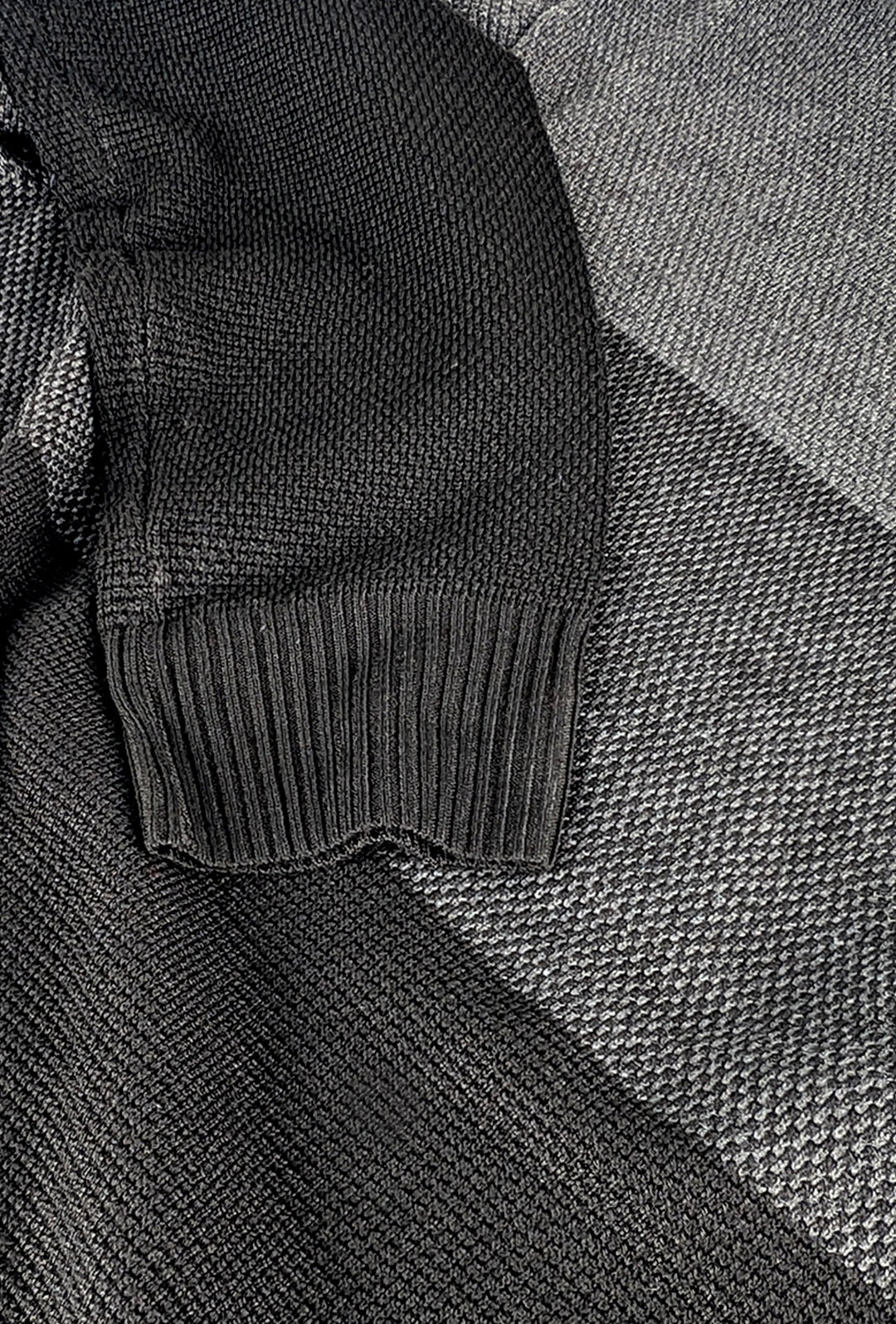 Maglione uomo girocollo Trama lavorata, semi slim fit - NERO