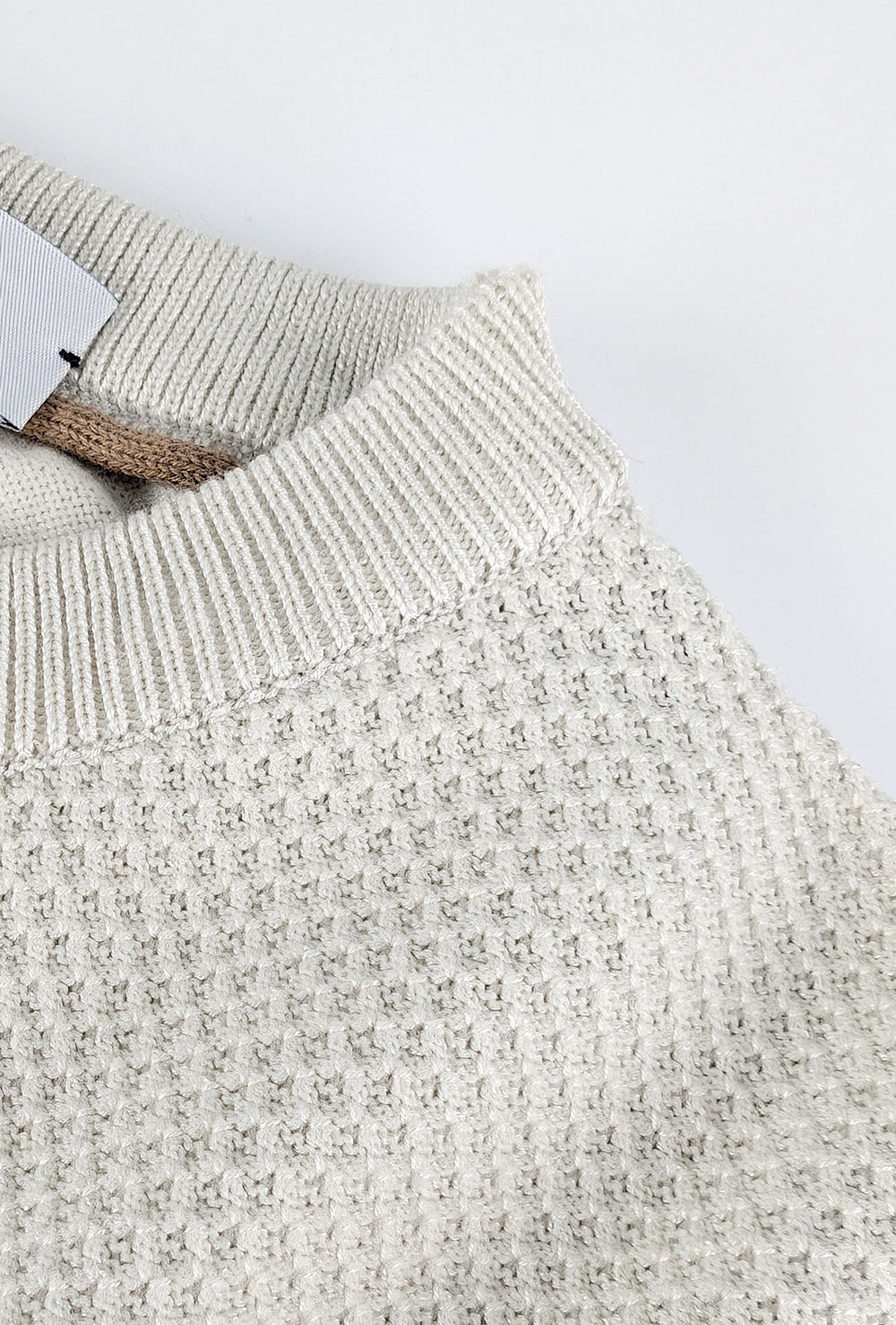 Maglioncino uomo trama lavorata con toppe - BEIGE CHIARO