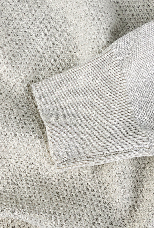 Maglioncino uomo trama lavorata con toppe - BEIGE CHIARO