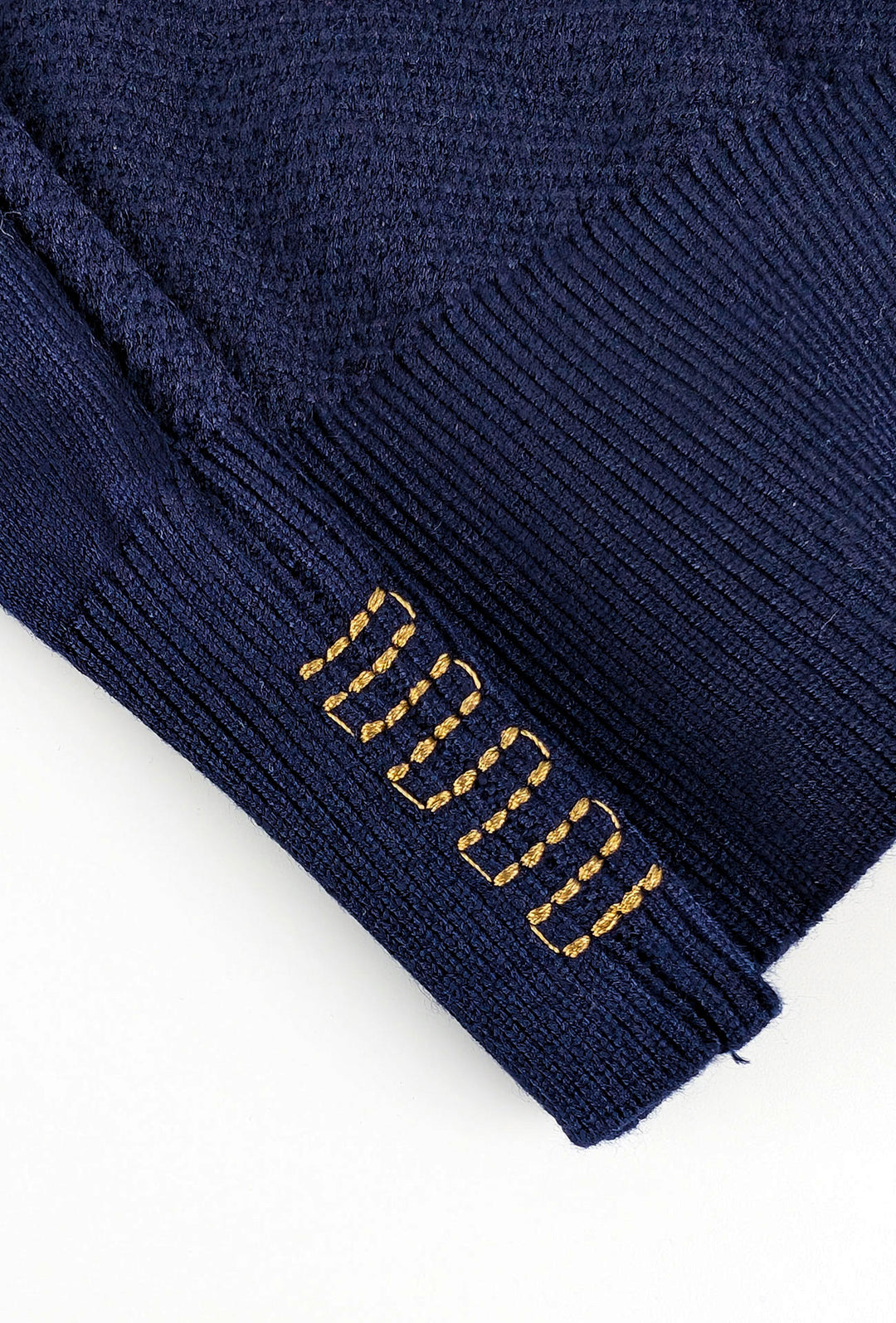 Maglioncino uomo trama lavorata con toppe - BLU