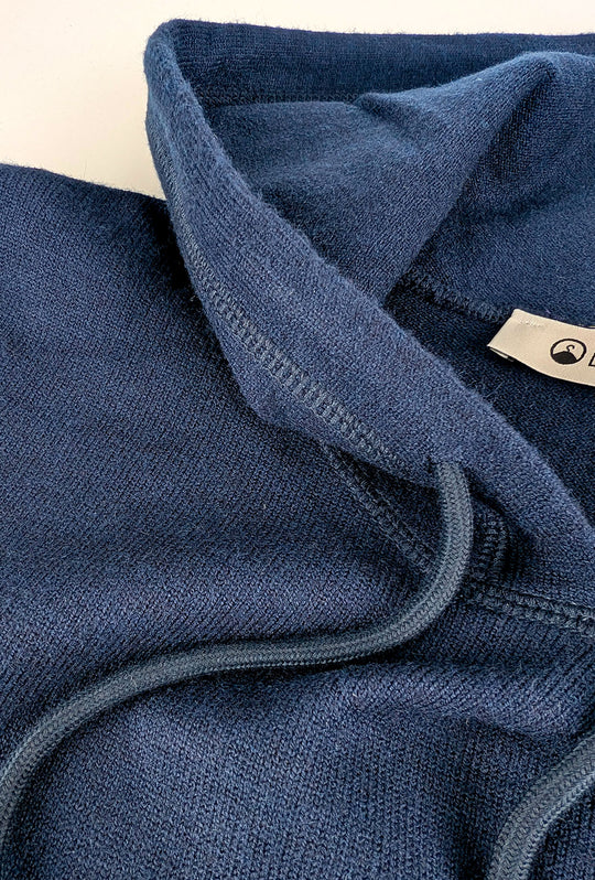 Maglione uomo con cappuccio maglia modello felpa invernale dresserd - BLU