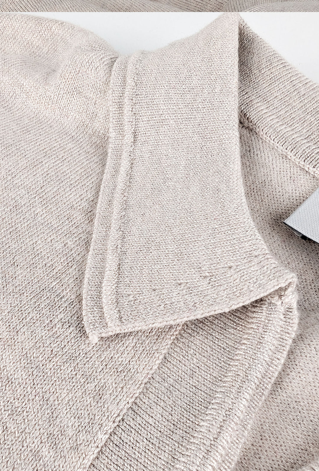 Maglioncino Polo uomo senza bottone Dresserd manica lunga - BEIGE