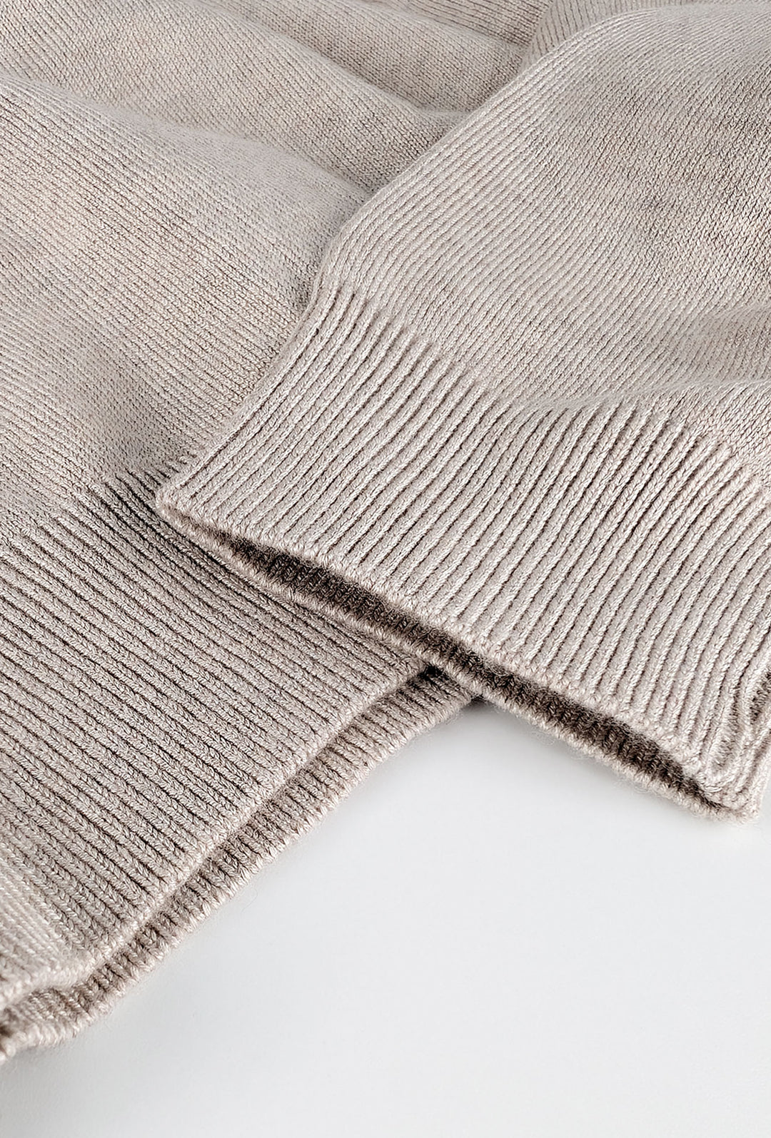 Maglioncino Polo uomo senza bottone Dresserd manica lunga - BEIGE