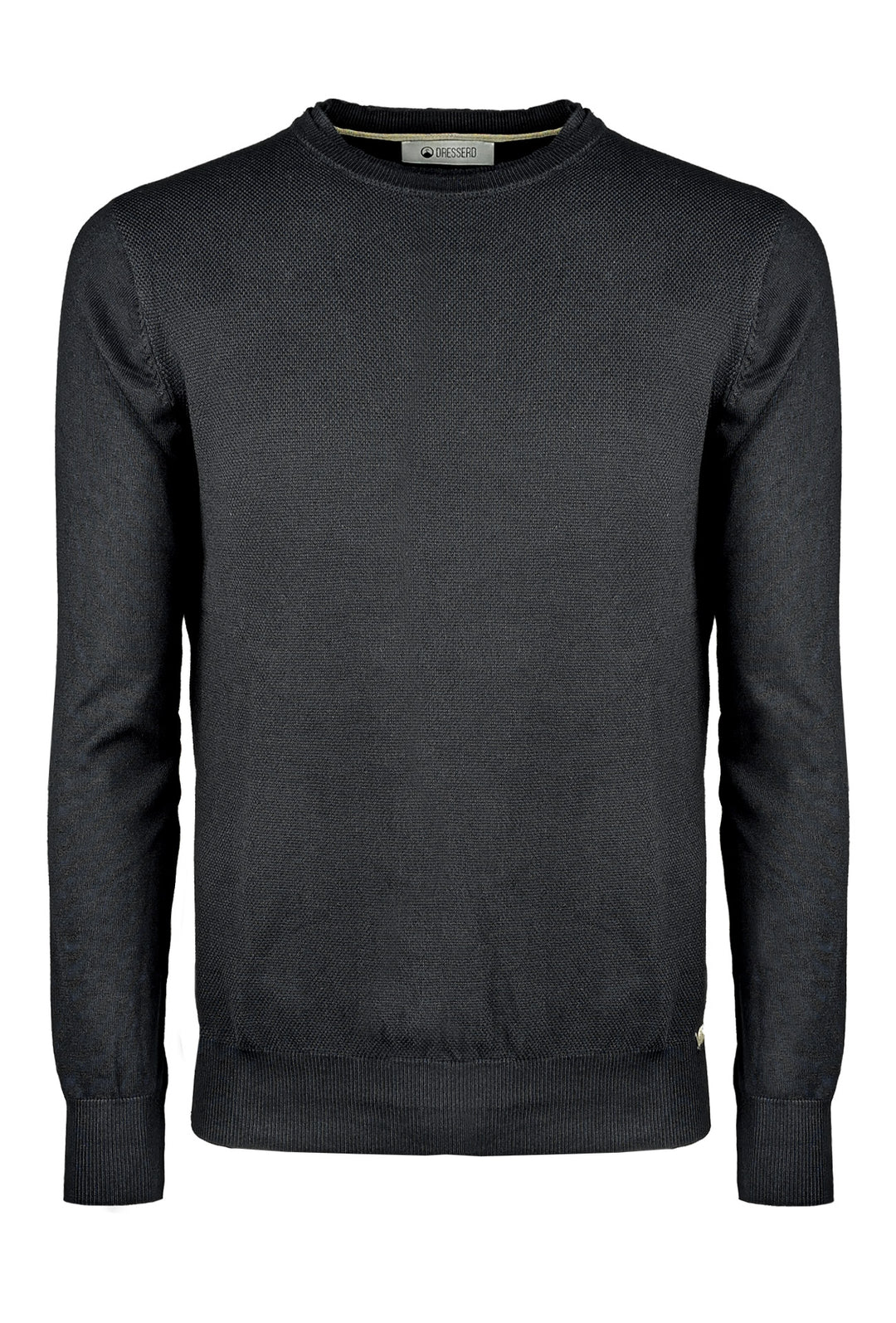 Maglioncino Uomo Viscosa Dresserd semi slim fit con top - NERO