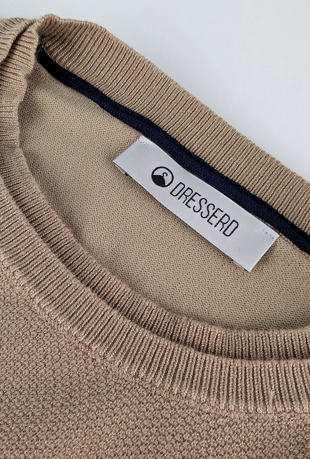Maglioncino Uomo Viscosa Dresserd semi slim fit con top - BEIGE