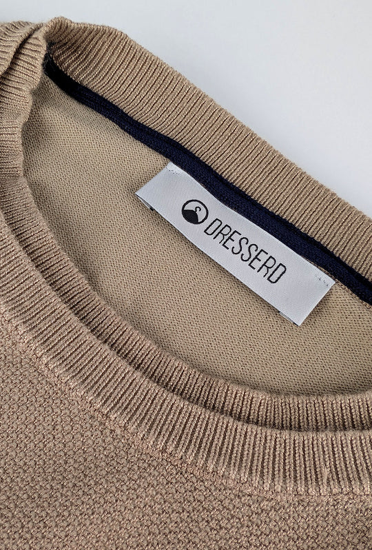 Maglioncino Uomo Viscosa Dresserd semi slim fit con top - BEIGE