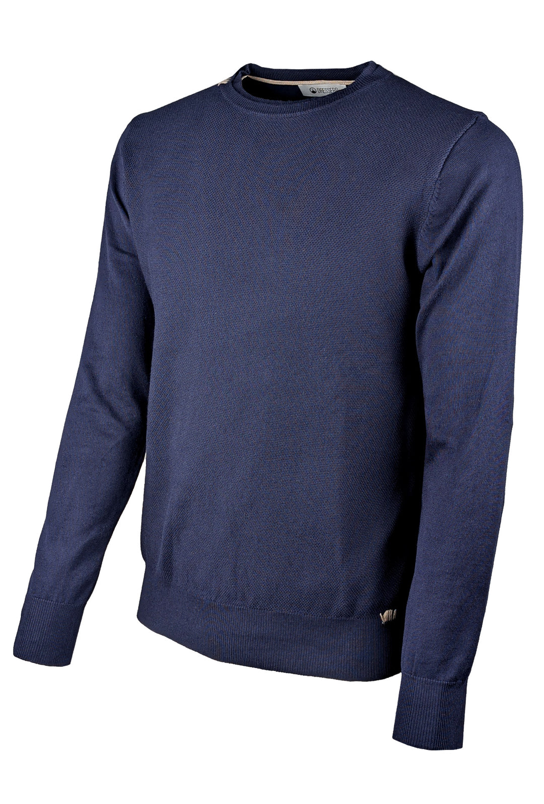 Maglioncino Uomo Viscosa Dresserd semi slim fit con top - BLU