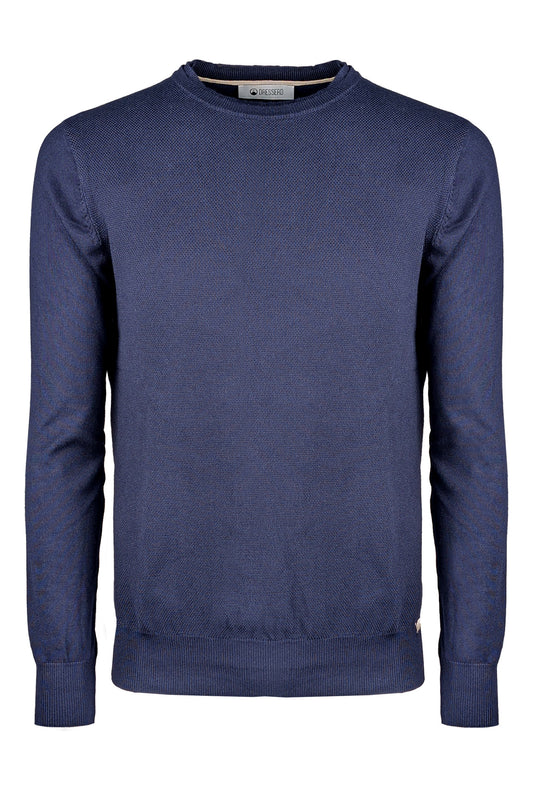 Maglioncino Uomo Viscosa Dresserd semi slim fit con top - BLU