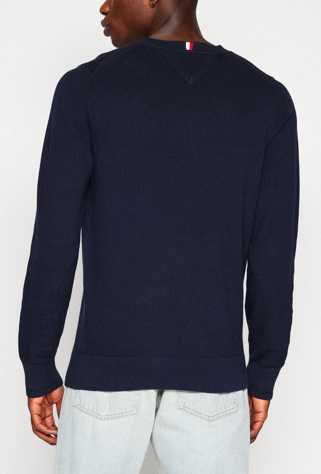 Maglia uomo in cotone TOMMY HILFIGER chain ridge c neck -BLU