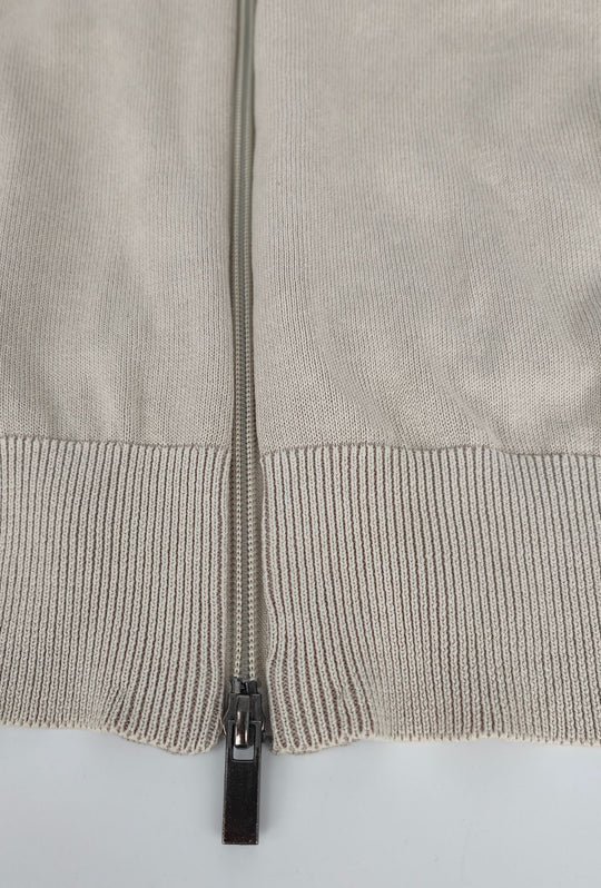 Maglioncino Uomo Full Zip 100% cotone DRESSERD- BEIGE