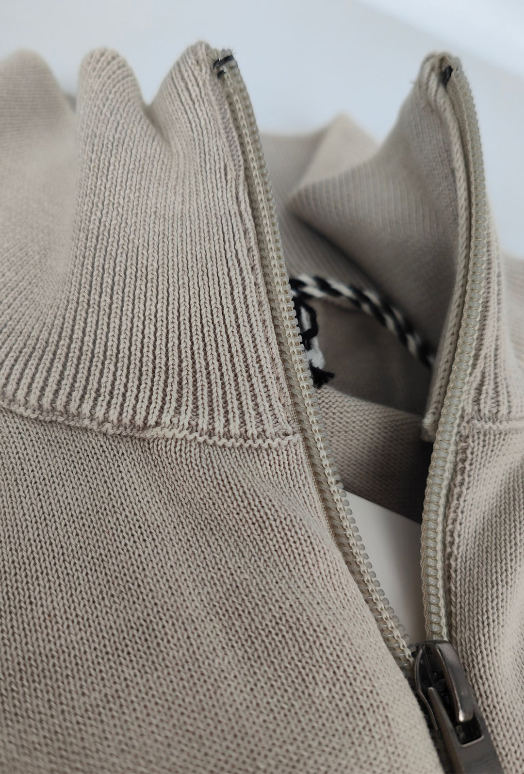 Maglioncino Uomo Full Zip 100% cotone DRESSERD- BEIGE