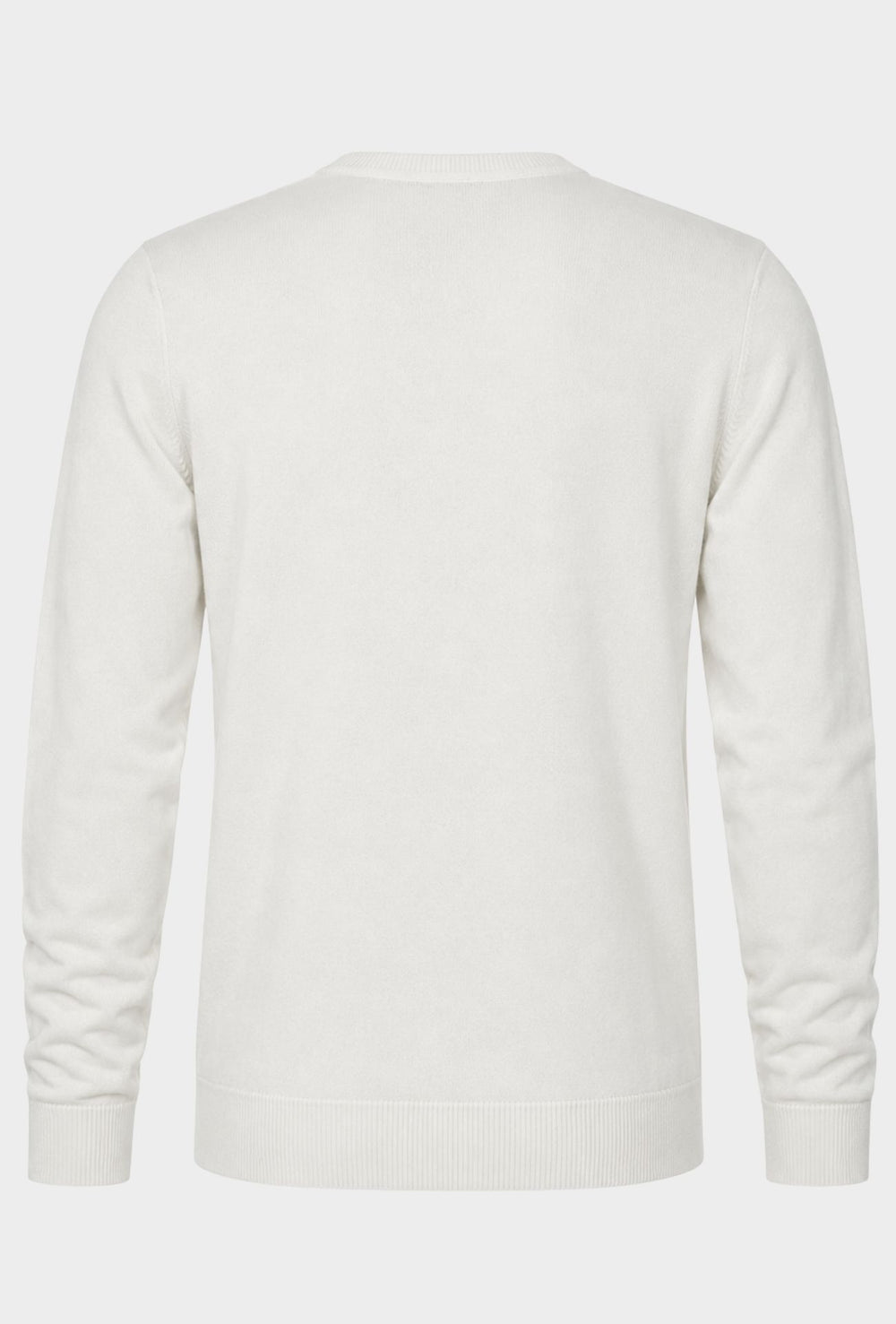 Maglioncino Uomo ESERCITO Girocollo  in Cotone con Logo Ricamato- BIANCO