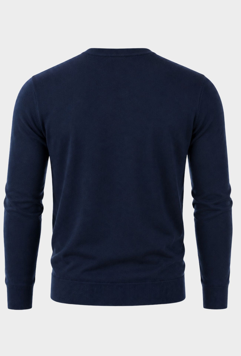 Maglioncino Uomo ESERCITO Girocollo  in Cotone con Logo Ricamato- BLU NAVY