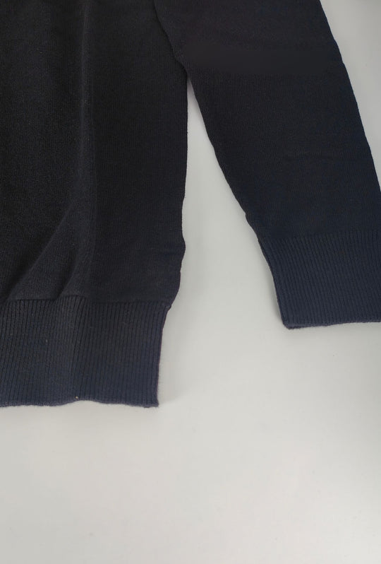 Maglioncino Uomo ESERCITO Girocollo  in Cotone con Logo Ricamato- NERO