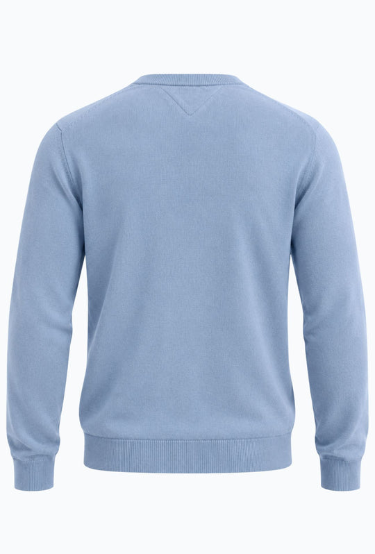 Pullover Uomo Tommy Hilfiger  Cotone e Cashmere- AZZURRO POLVERE