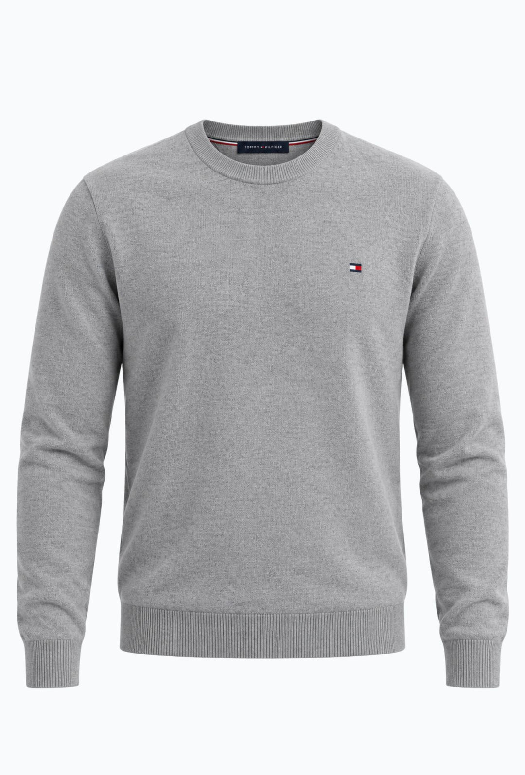 Pullover Uomo Tommy Hilfiger  Cotone e Cashmere- GRIGIO MELANGE