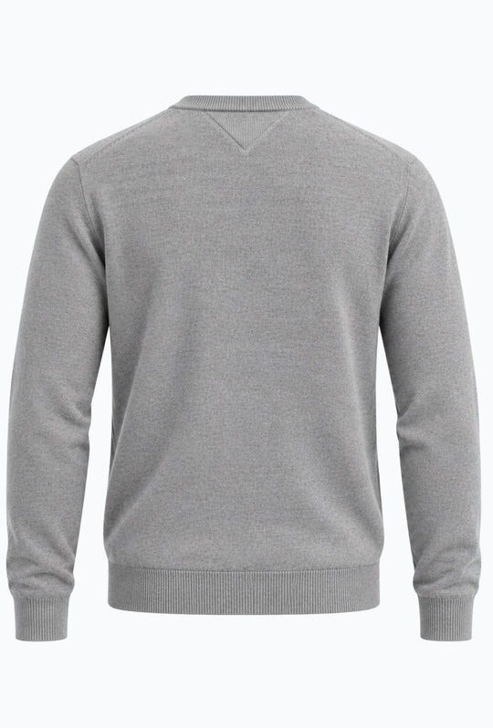 Pullover Uomo Tommy Hilfiger  Cotone e Cashmere- GRIGIO MELANGE