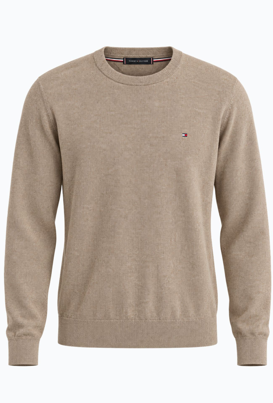 Pullover Uomo Tommy Hilfiger  Cotone e Cashmere- BEIGE MELANGE