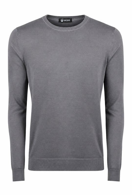 Maglioncino Dresserd manica lunga in 100% Cotone - GRIGIO SCURO