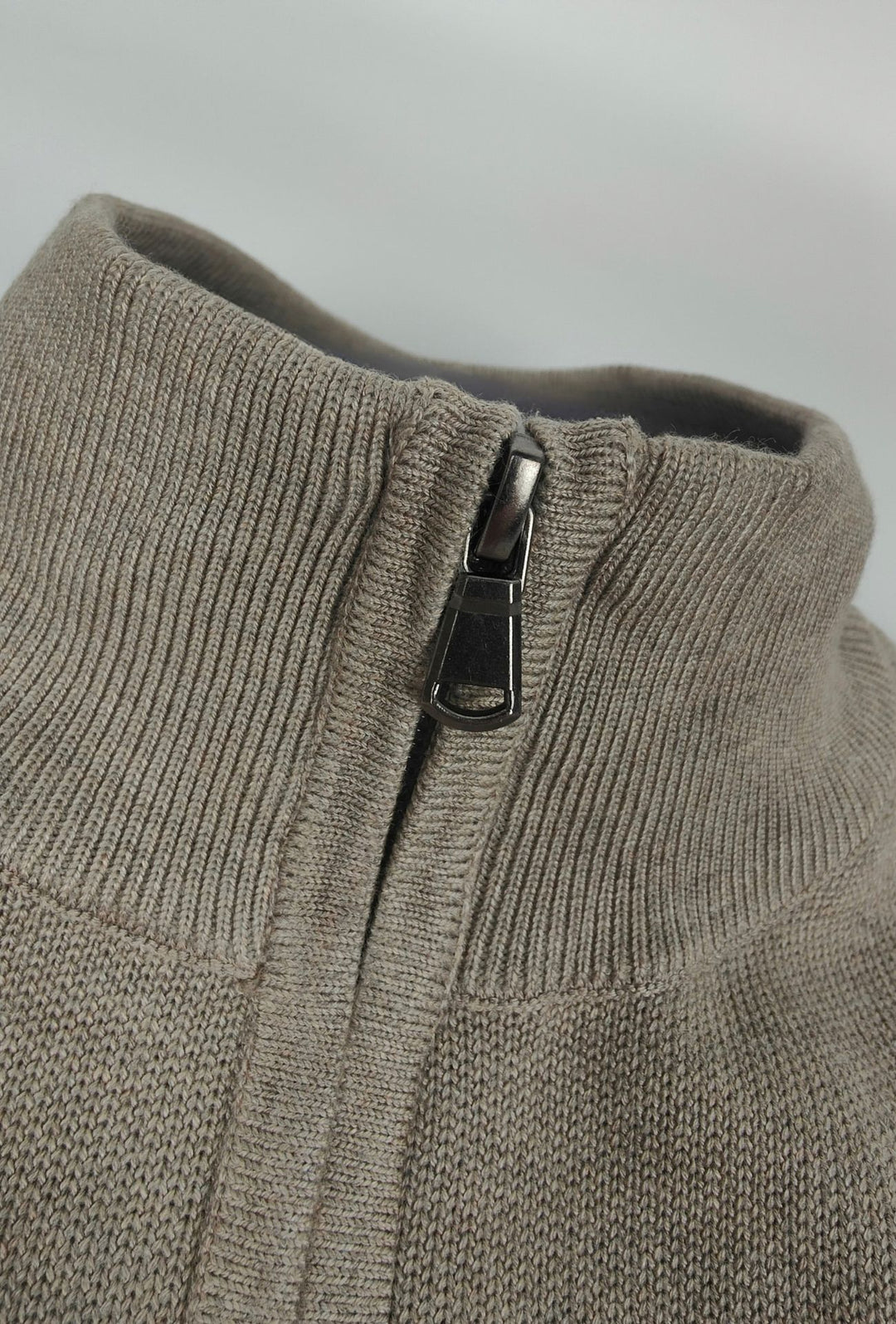Maglioncino uomo full zip con tasche dresserd - CAMELLO MELANGE