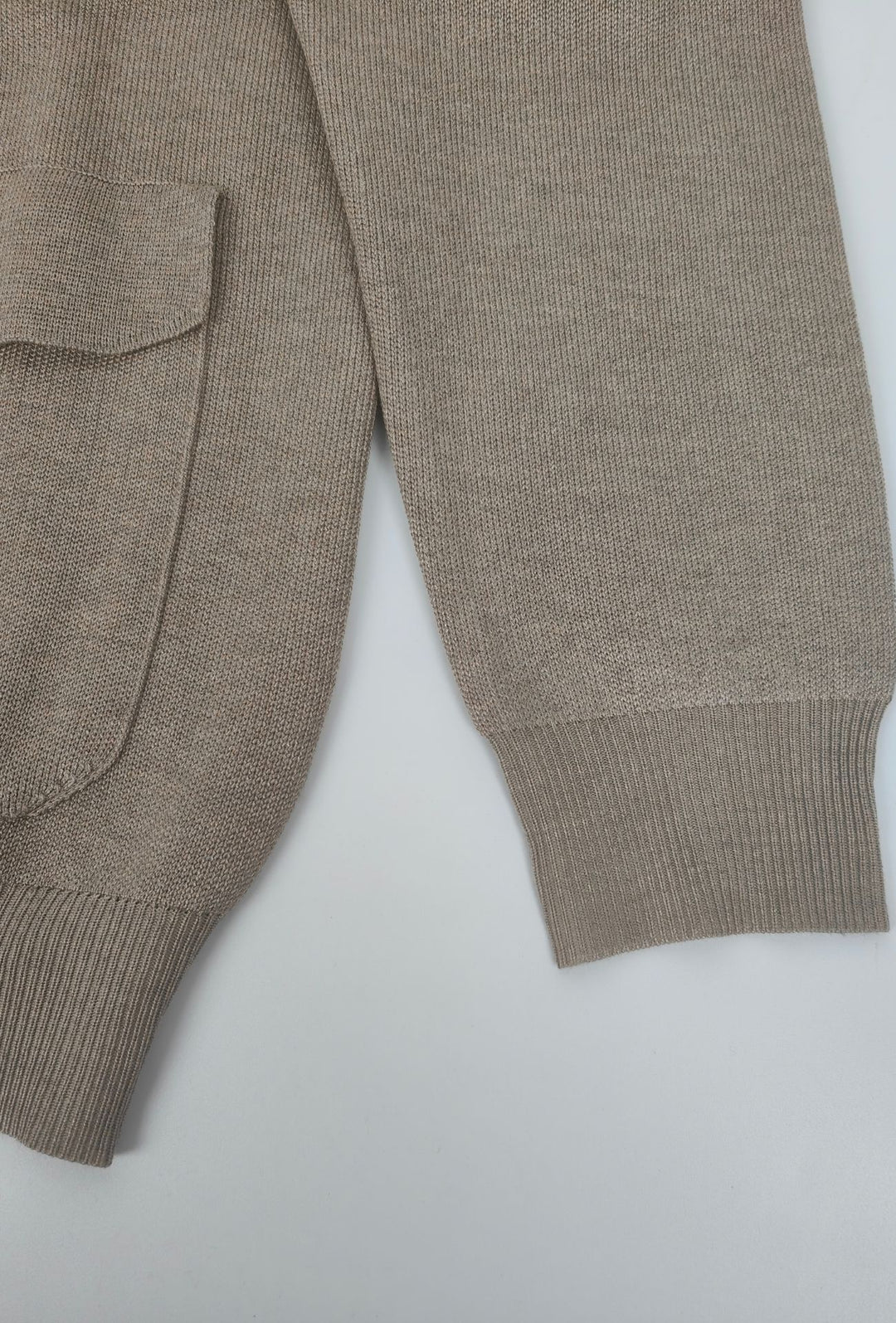 Maglioncino uomo full zip con tasche dresserd - CAMELLO MELANGE