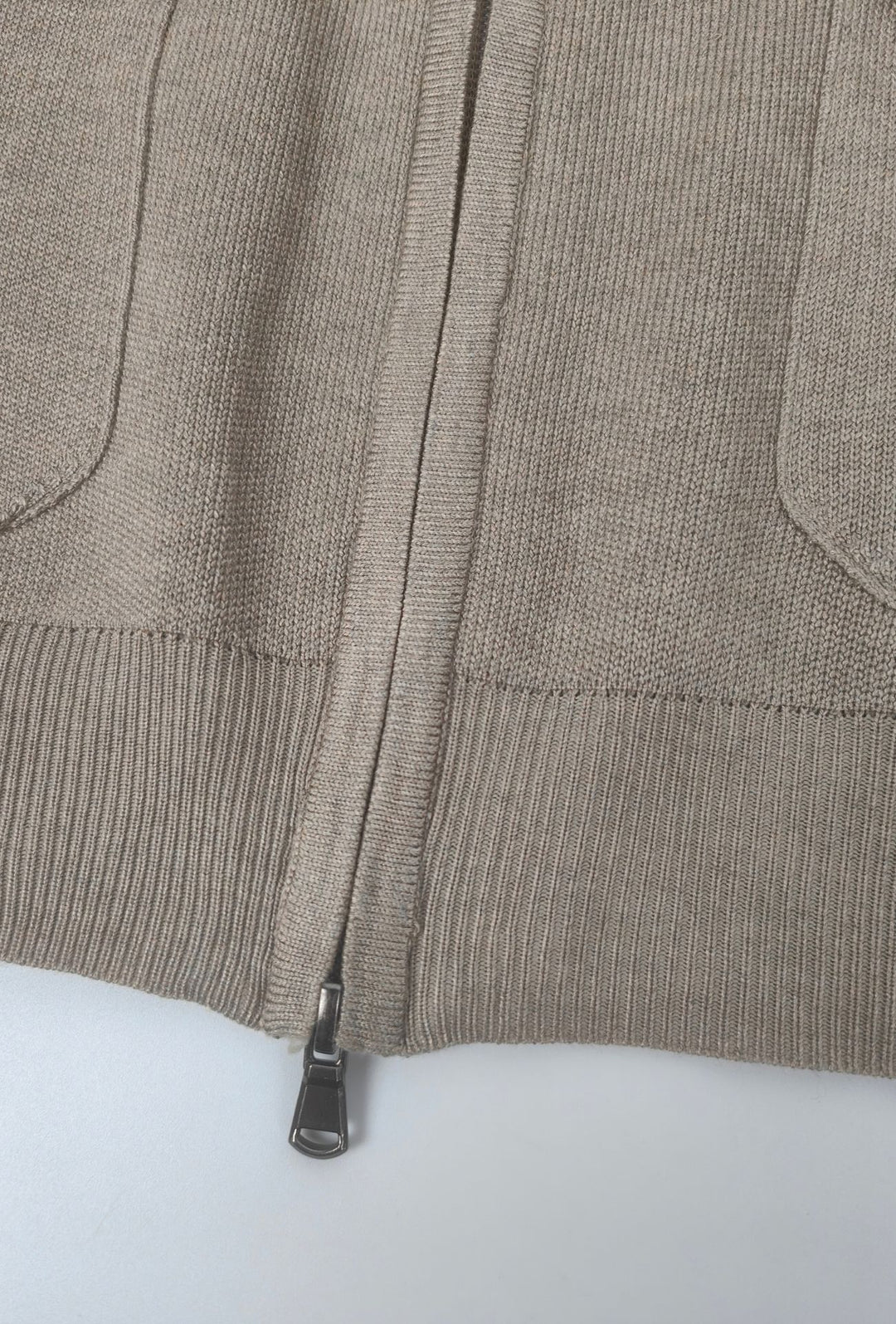 Maglioncino uomo full zip con tasche dresserd - CAMELLO MELANGE