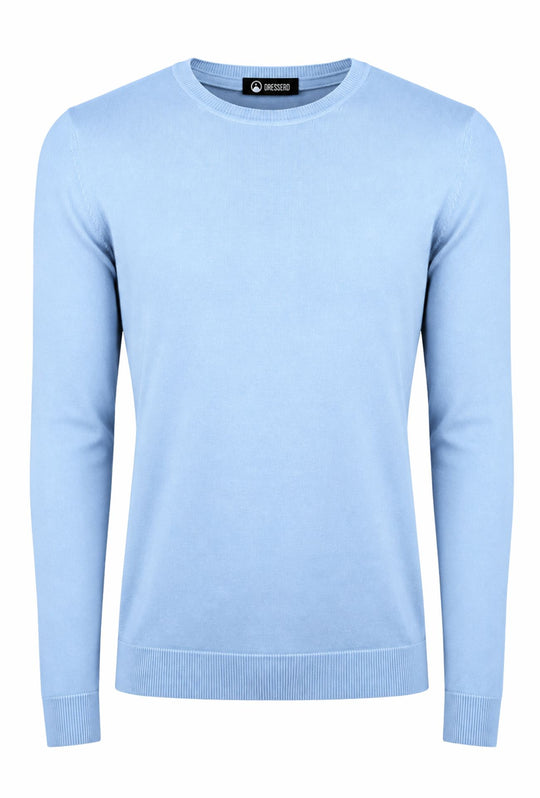 Maglioncino Dresserd manica lunga in 100% Cotone - AZZURRO