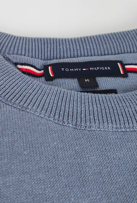 Pullover Uomo Tommy Hilfiger  Cotone e Cashmere- AZZURRO POLVERE