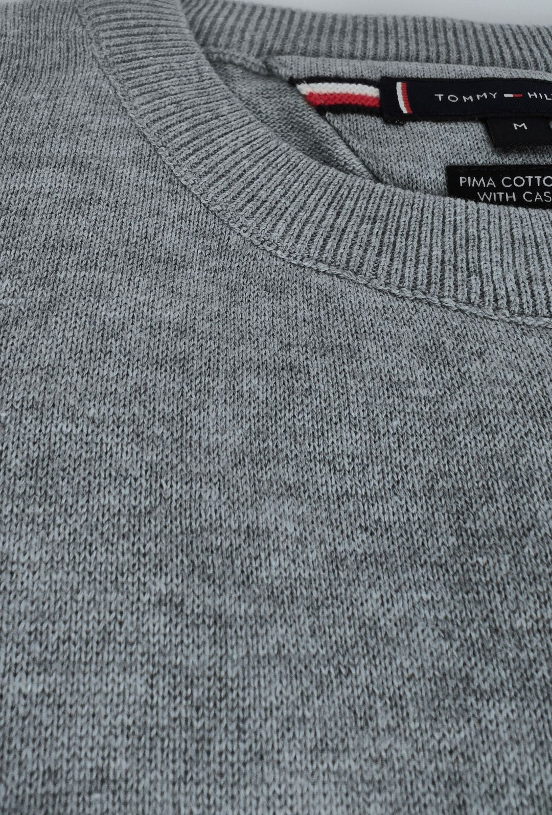 Pullover Uomo Tommy Hilfiger  Cotone e Cashmere- GRIGIO MELANGE
