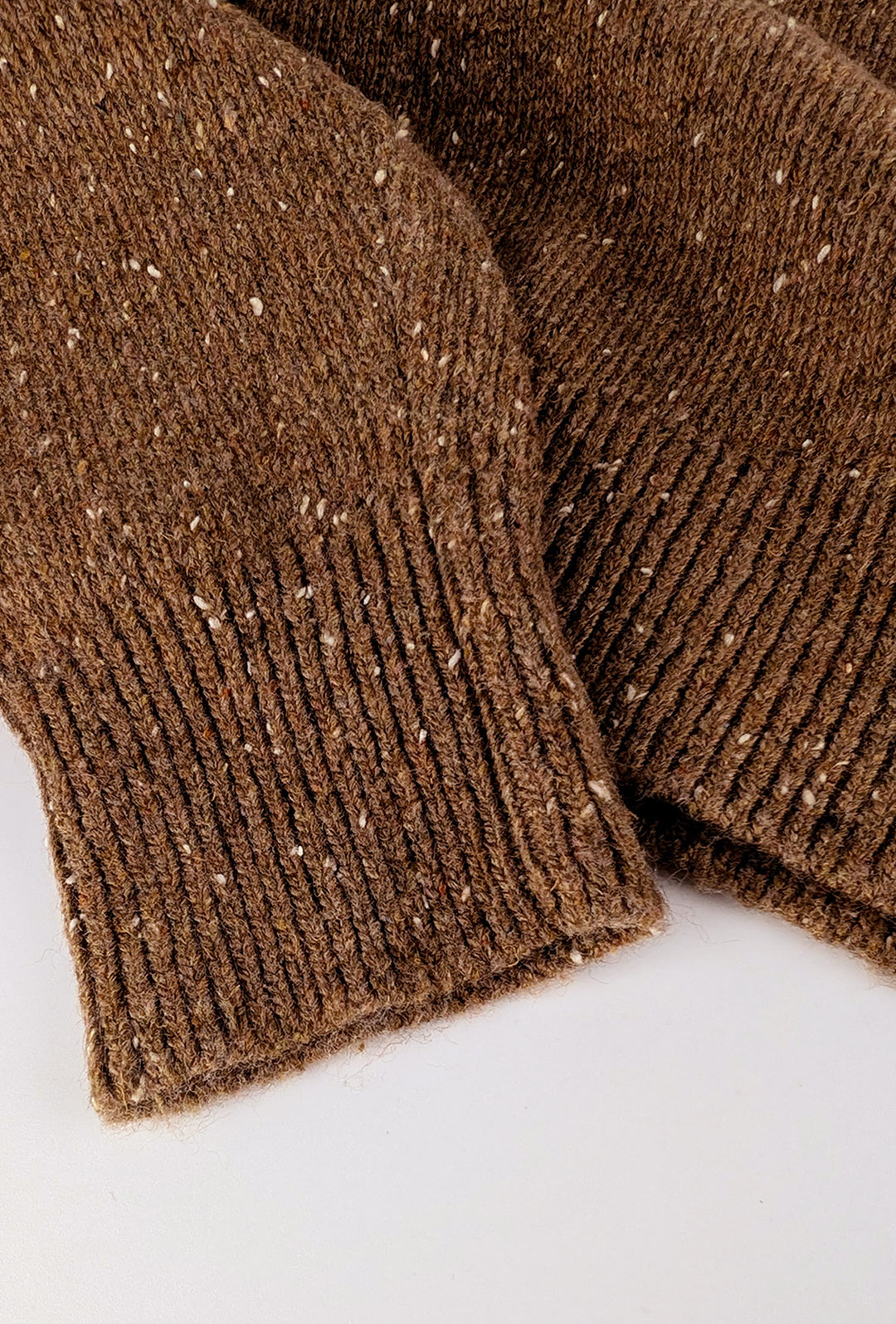 Maglione uomo dresserd in lana mélange girocollo invernale - MARRONE